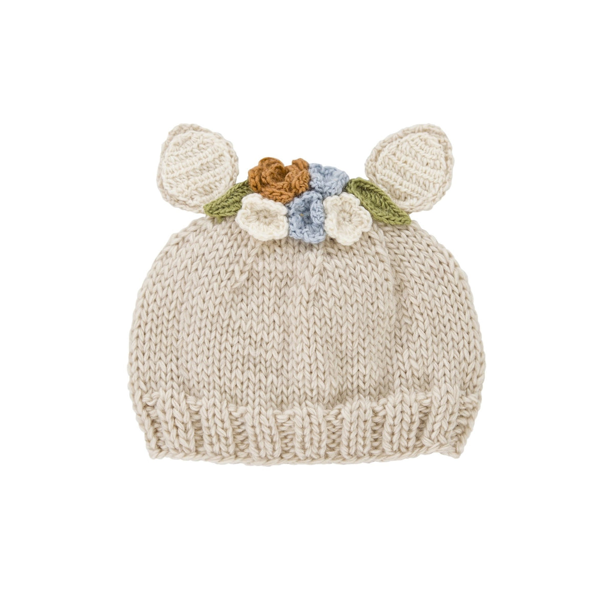 Acorn Rainbow Beanie - Cream main image 1