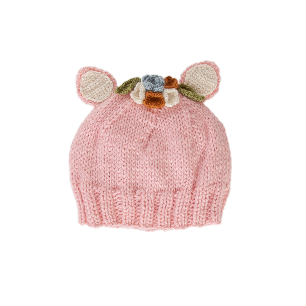 Bunny Bouquet Beanie Pink - Acorn Kids Accessories
