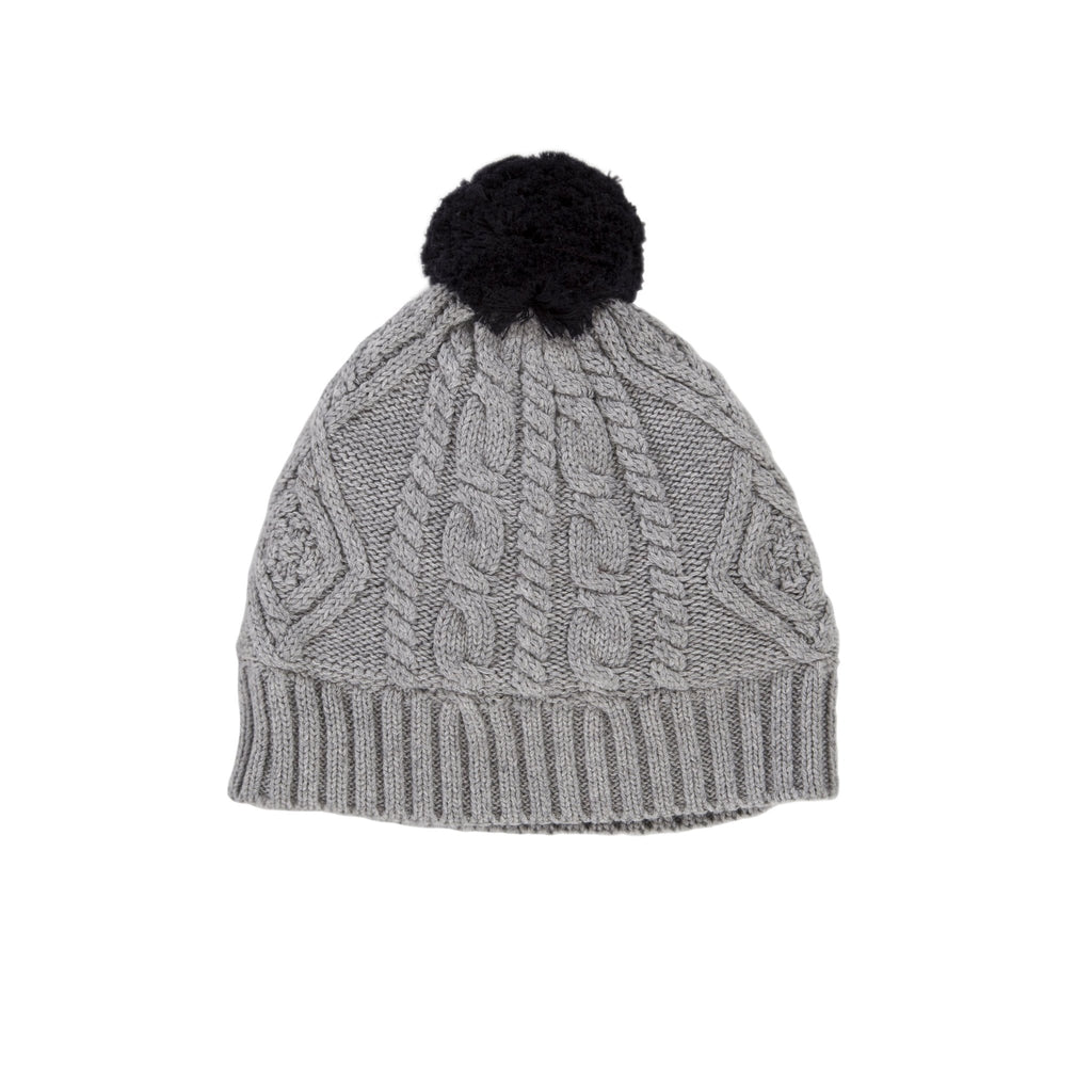 Cable Knit Beanie Grey - Acorn Kids Accessories