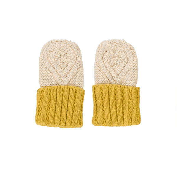 Cable Knit Mittens Oatmeal - Acorn Kids Accessories