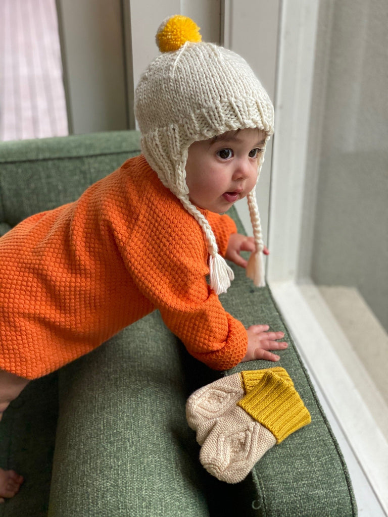 Cable Knit Set Oatmeal - Acorn Kids Accessories