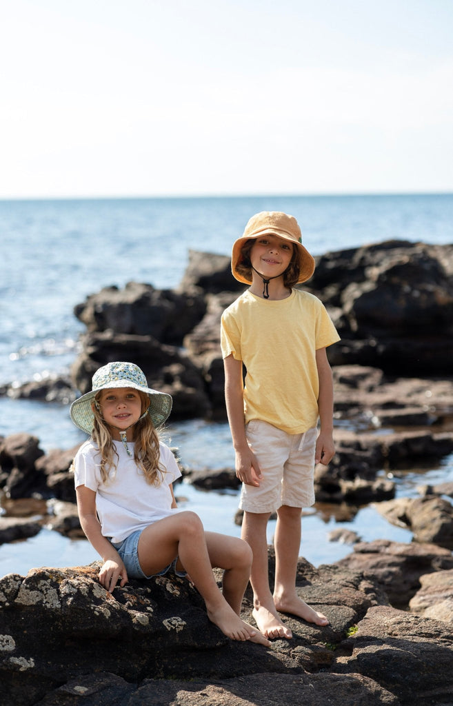 Caramel Terry Towelling Bucket Hat - Acorn Kids Accessories