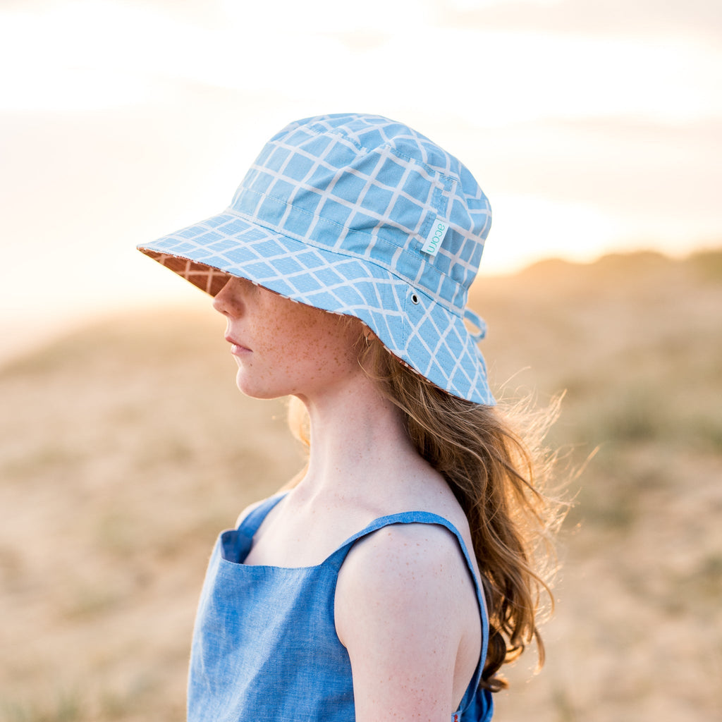 Checks Reversible Bucket Hat - Acorn Kids Accessories