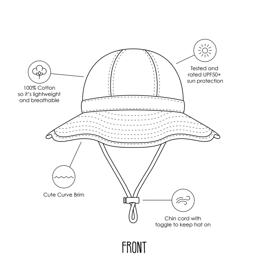 Confetti Baby Sun Hat - Acorn Kids Accessories