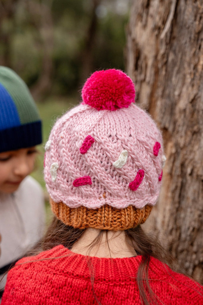 Cupcake Beanie Pink - Acorn Kids Accessories