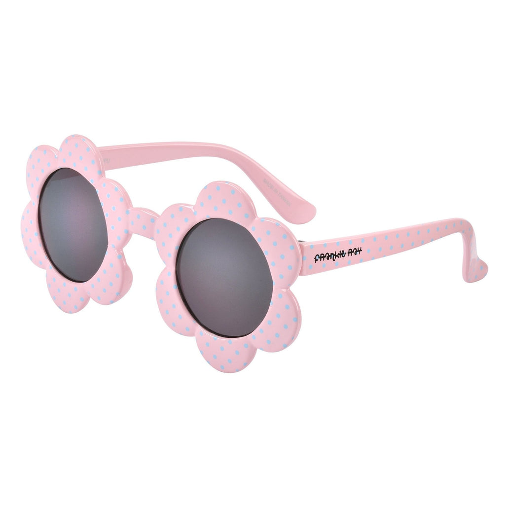 Daisy Flower Sunglasses - Pink with Aqua Spots - Acorn Kids Accessories
