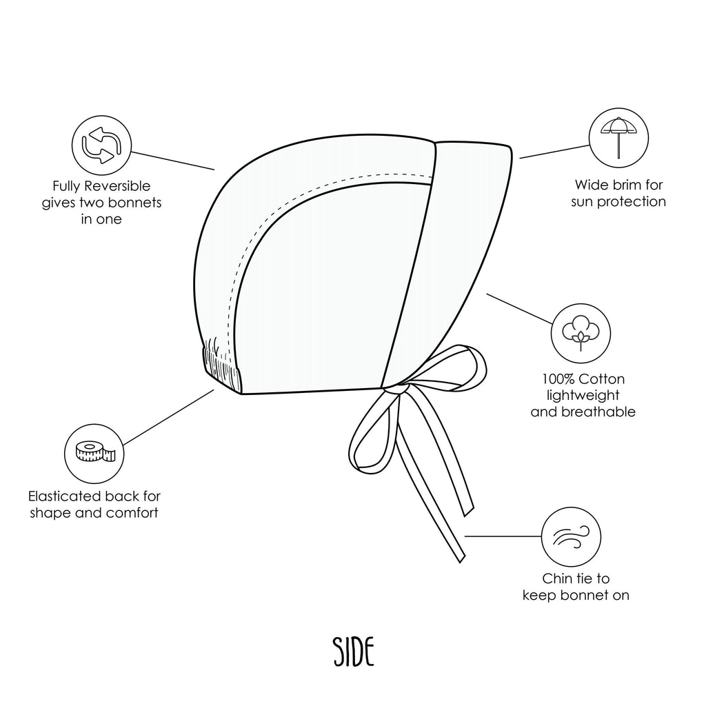 Daisy Reversible Bonnet - Acorn Kids Accessories