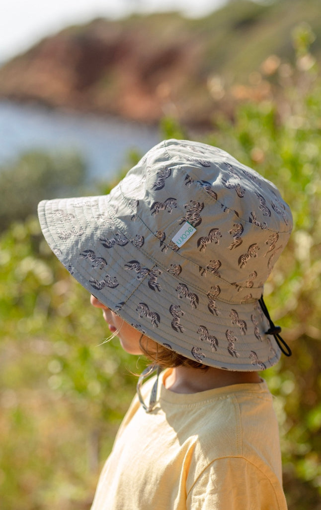 Dancing Zebra Wide Brim Bucket Hat - Acorn Kids Accessories