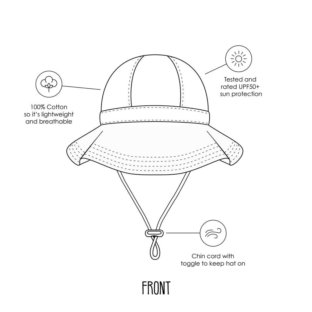 Falling Rainbow Floppy Hat - Acorn Kids Accessories