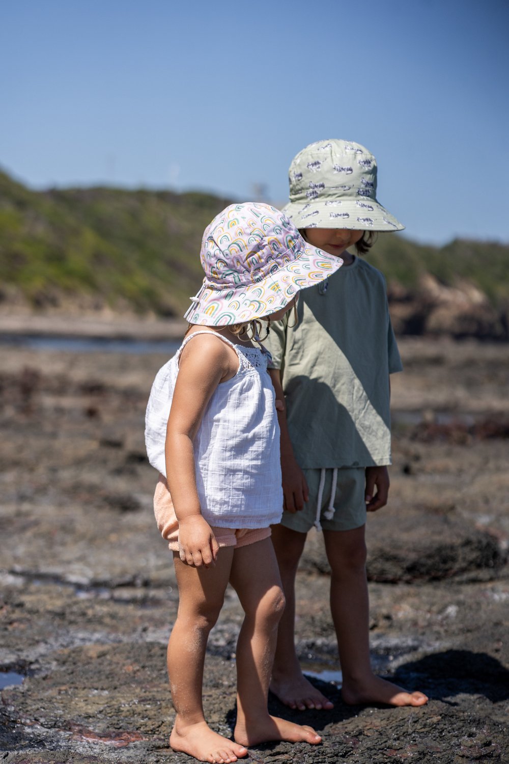 Falling Rainbow Floppy Hat - Acorn Kids Accessories