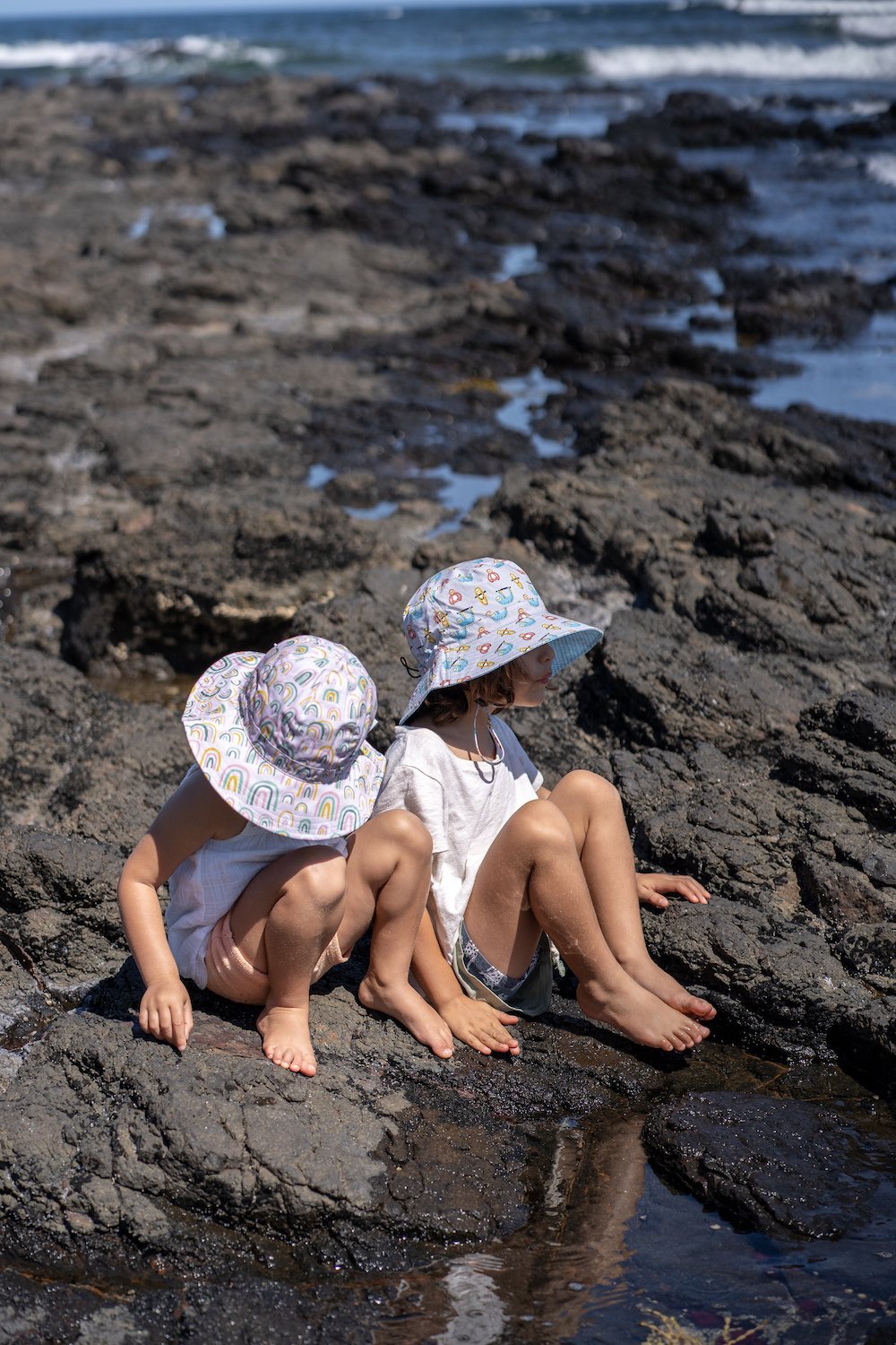 Falling Rainbow Floppy Hat - Acorn Kids Accessories