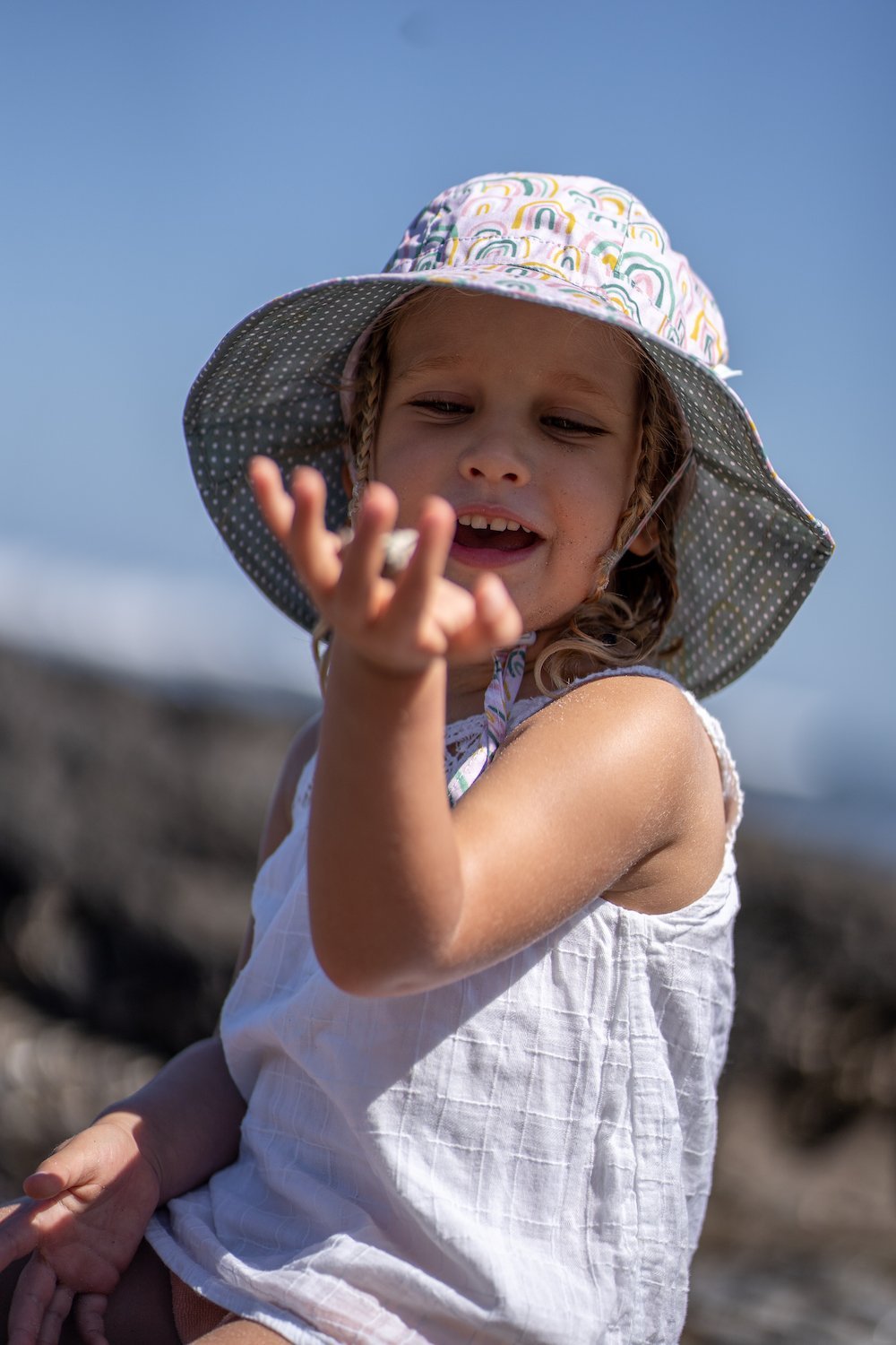 Falling Rainbow Floppy Hat - Acorn Kids Accessories