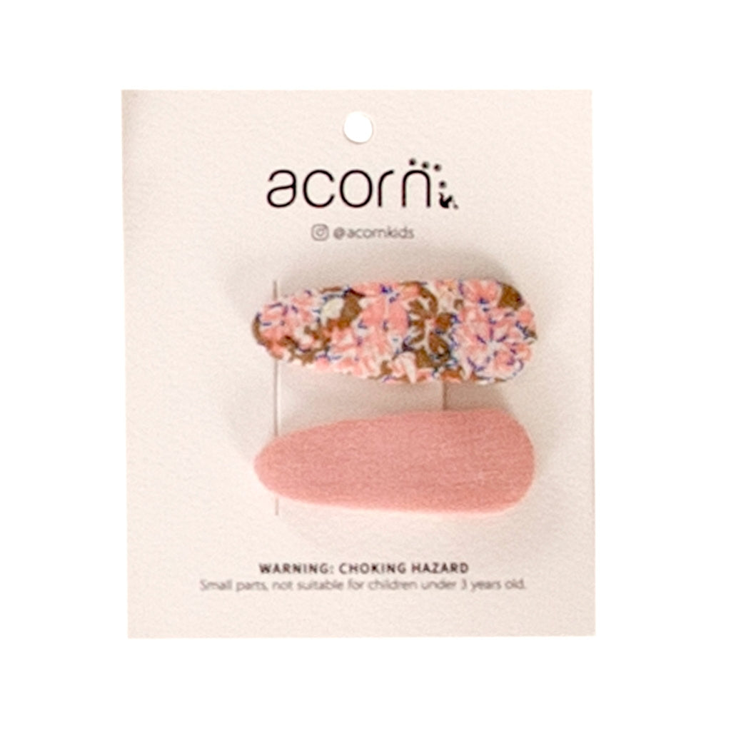 Floral Hair Clip Pink - Acorn Kids Accessories