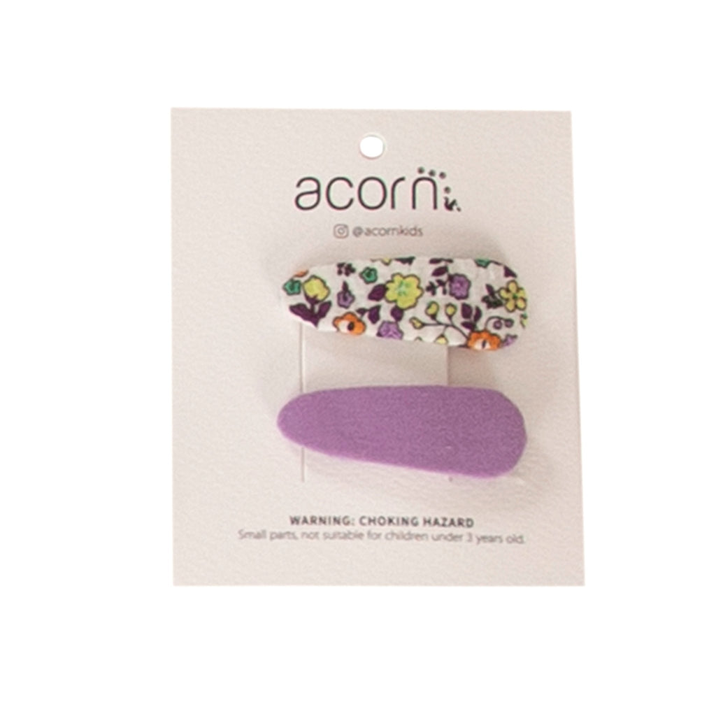Floral Hair Clip Purple - Acorn Kids Accessories