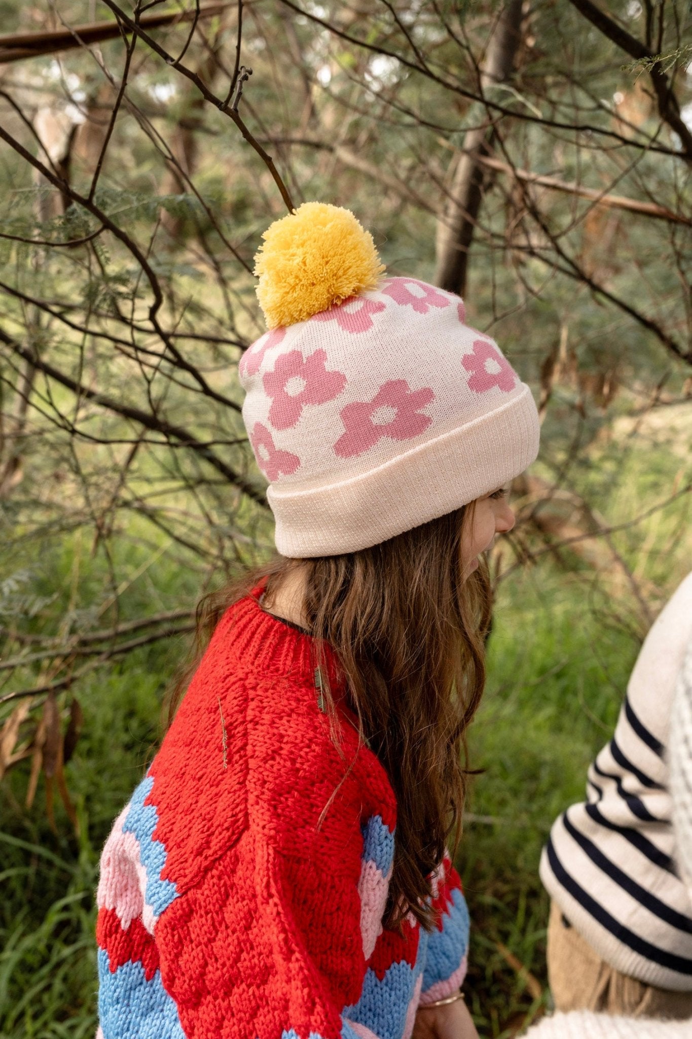 美品 RITSUKOKARITA rich Flower lame beanie Pink Beanie - Flower Power | Acorn Kids Merino Winter Hats | Acorn