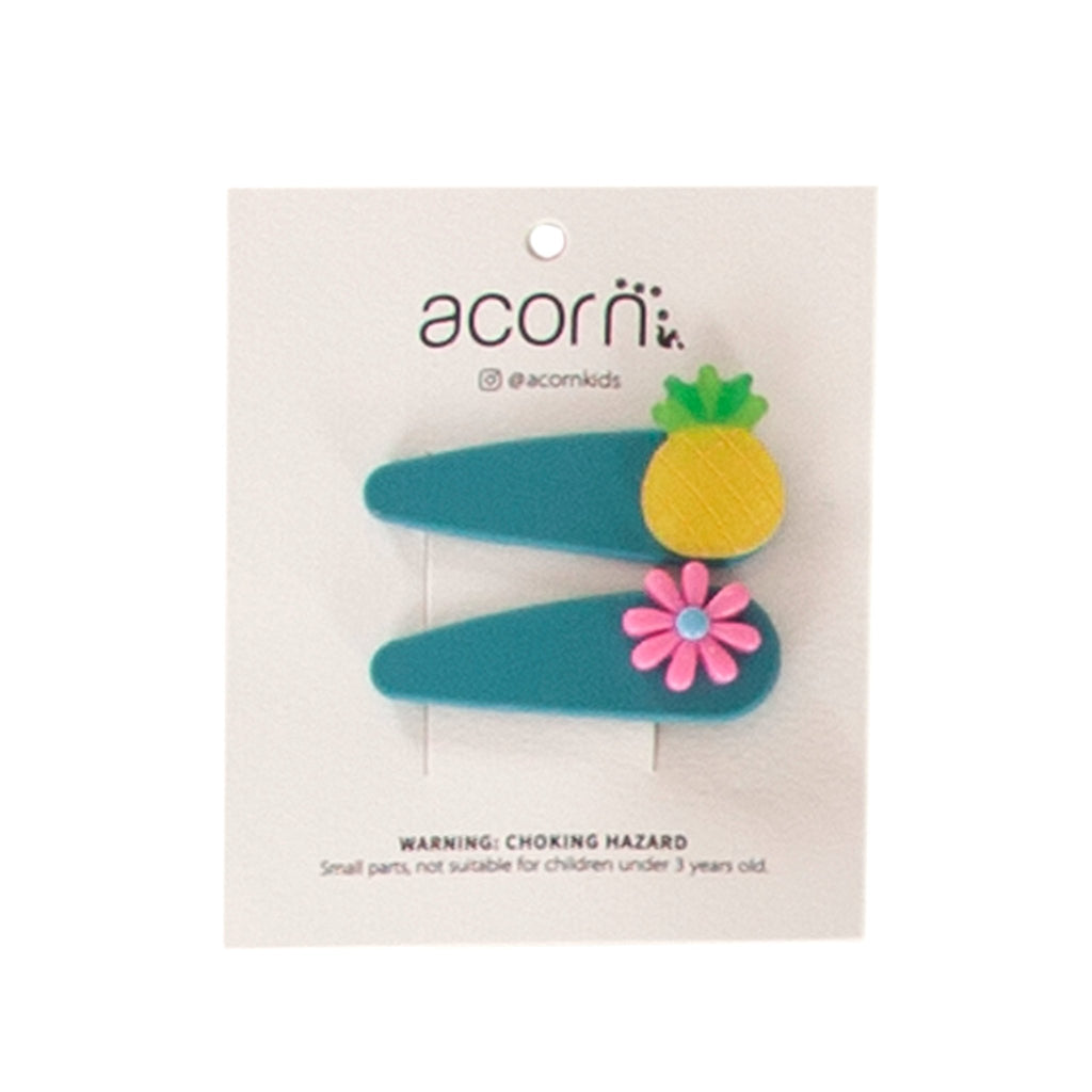Fruit Hair Clip Teal - Acorn Kids Accessories