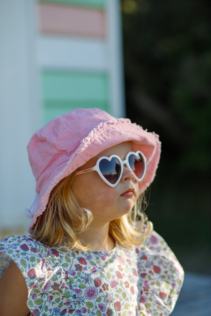 Heart Sunglasses - White and Pink - Acorn Kids Accessories
