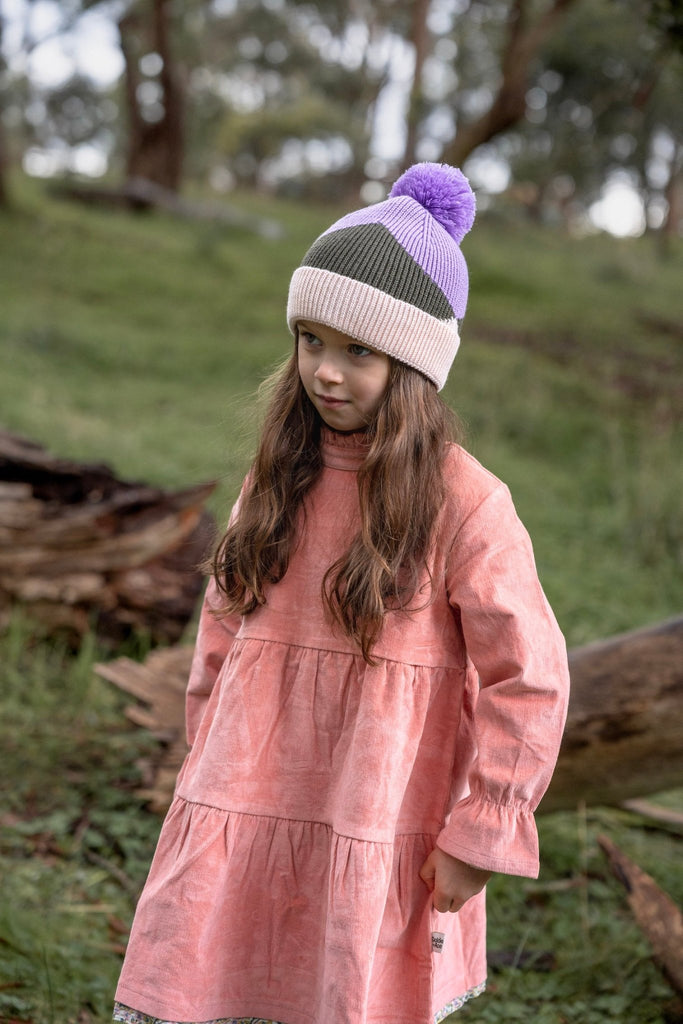 Hidden Valley Merino Beanie Lilac - Acorn Kids Accessories