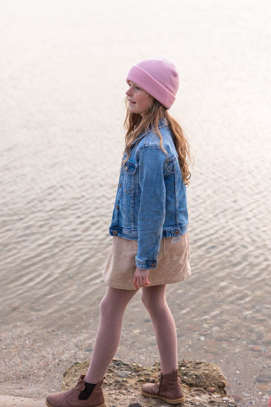 Hipster Merino Beanie Pink - Acorn Kids Accessories