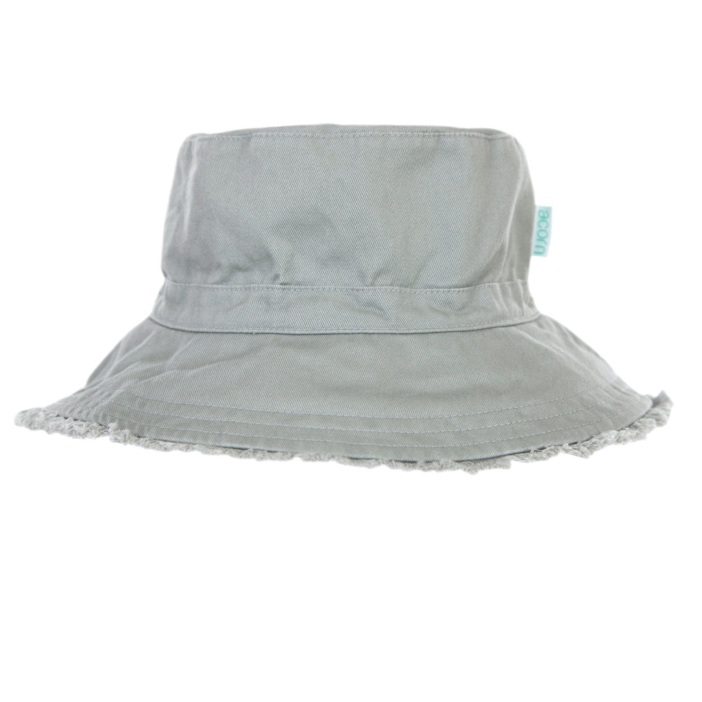 Khaki Frayed Bucket Hat - Acorn Kids Accessories