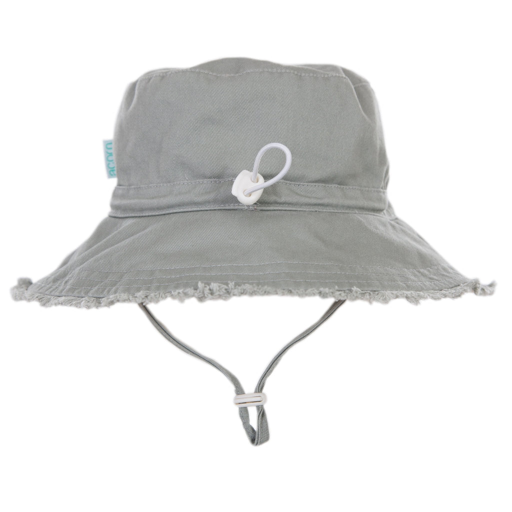 Khaki Frayed Bucket Hat - Acorn Kids Accessories