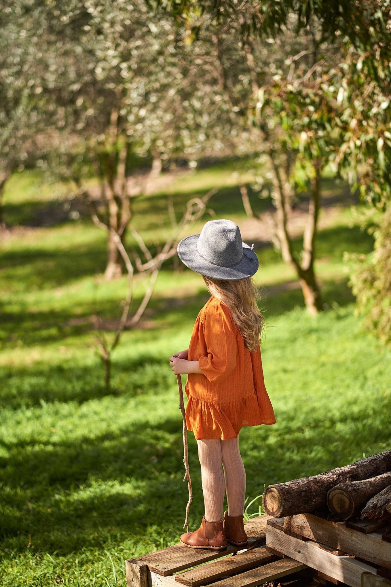 Acorn Lani Wool Fedora - Grey