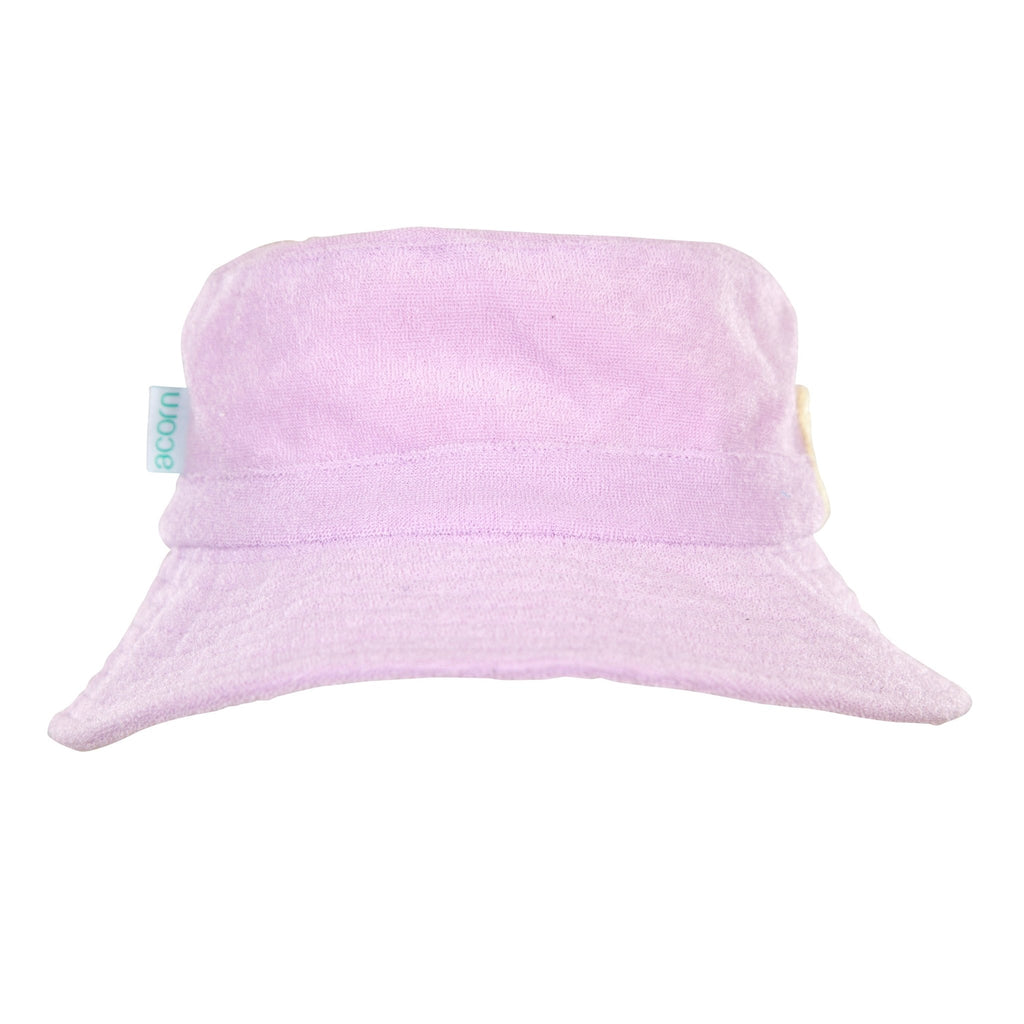 Lavender Terry Towelling Bucket Hat - Acorn Kids Accessories