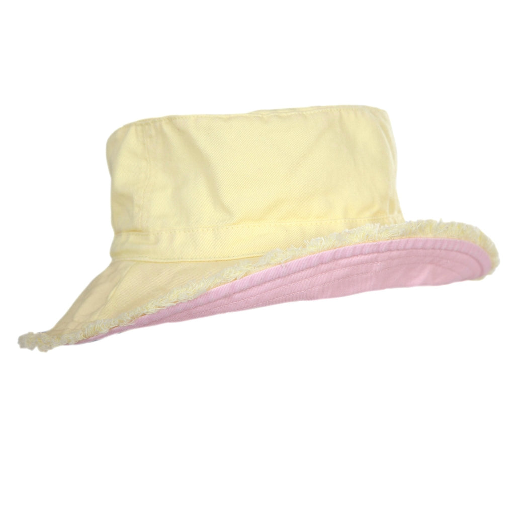 Lemon Frayed Bucket Hat - Acorn Kids Accessories