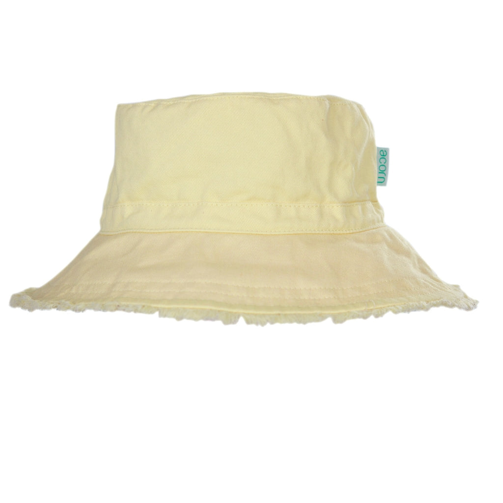 Lemon Frayed Bucket Hat - Acorn Kids Accessories
