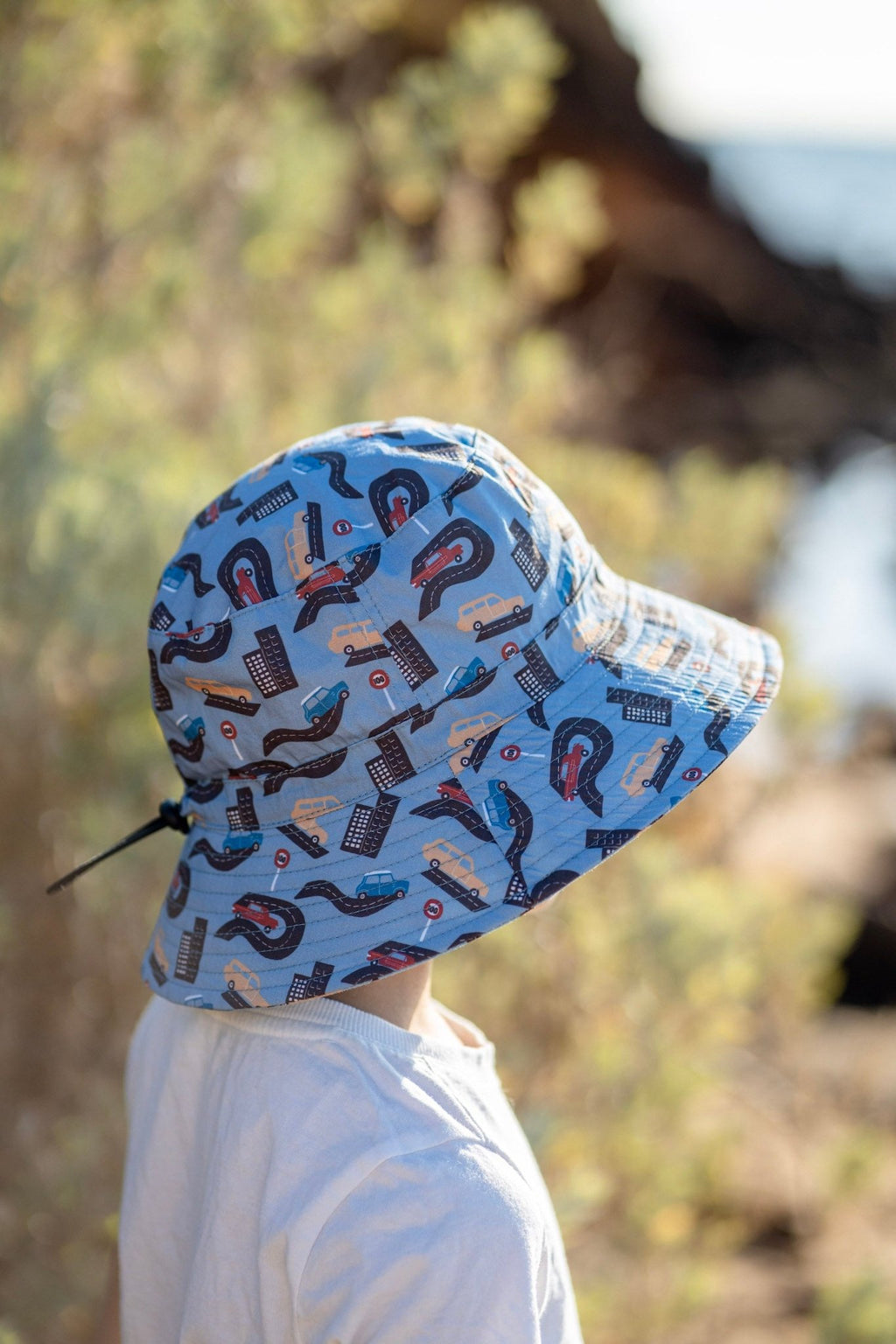 Let's Hit The Road Wide Brim Bucket Hat - Acorn Kids Accessories
