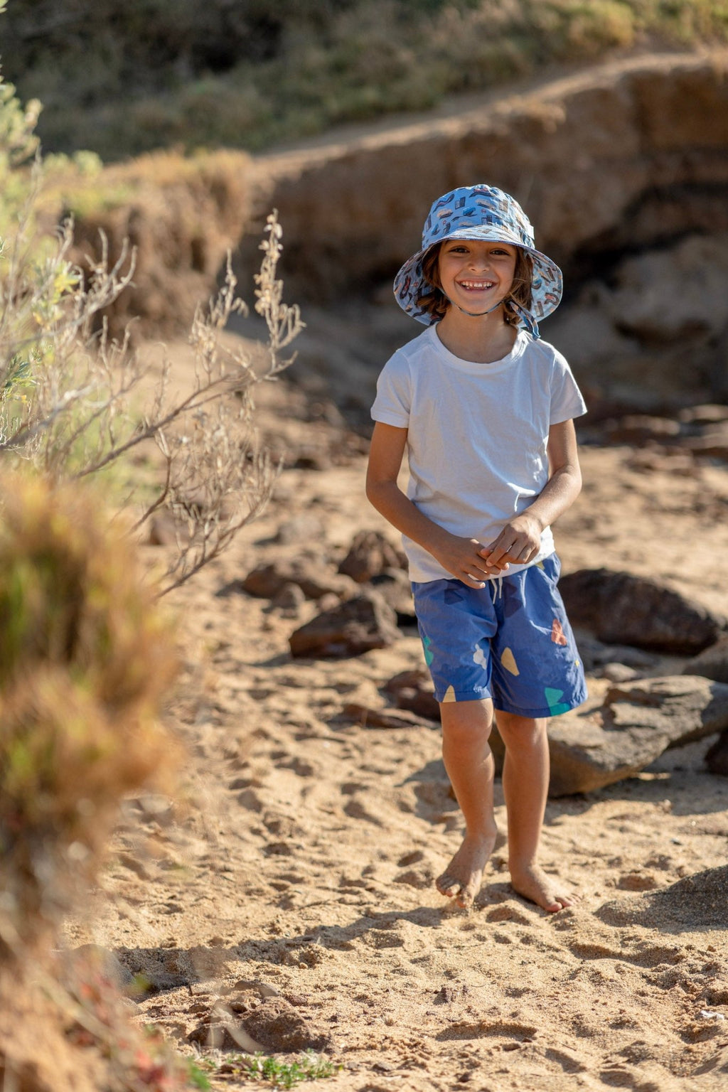 Let's Hit The Road Wide Brim Bucket Hat - Acorn Kids Accessories