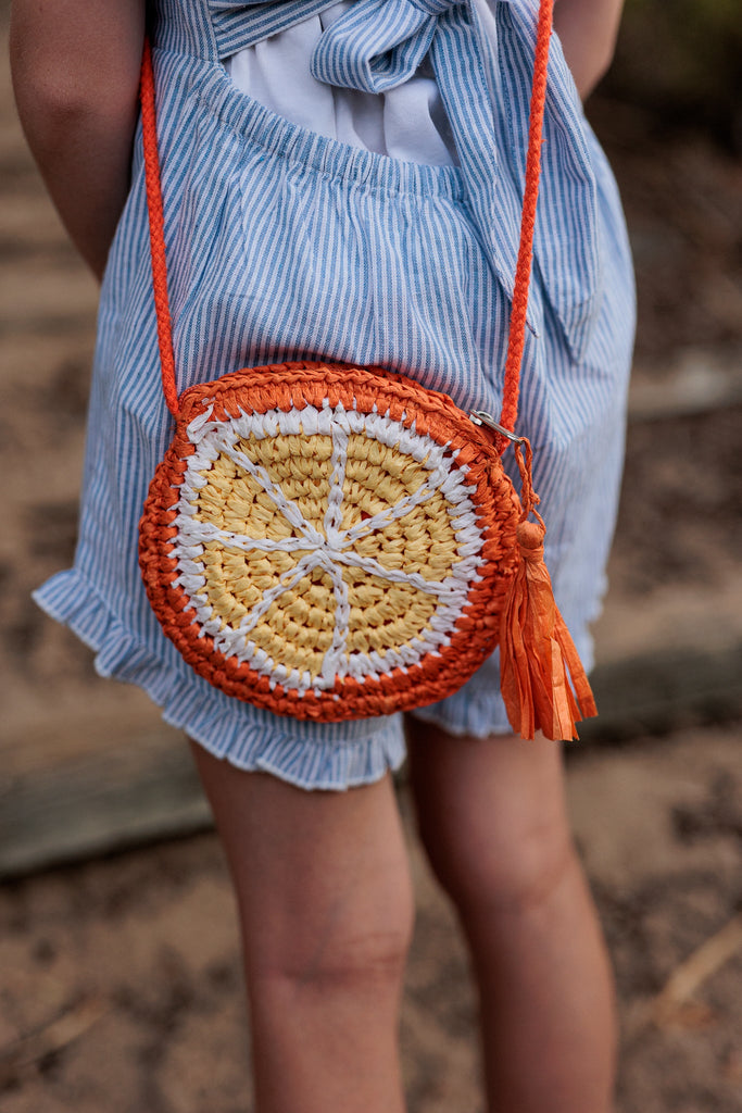 Orange Straw Bag - Acorn Kids Accessories