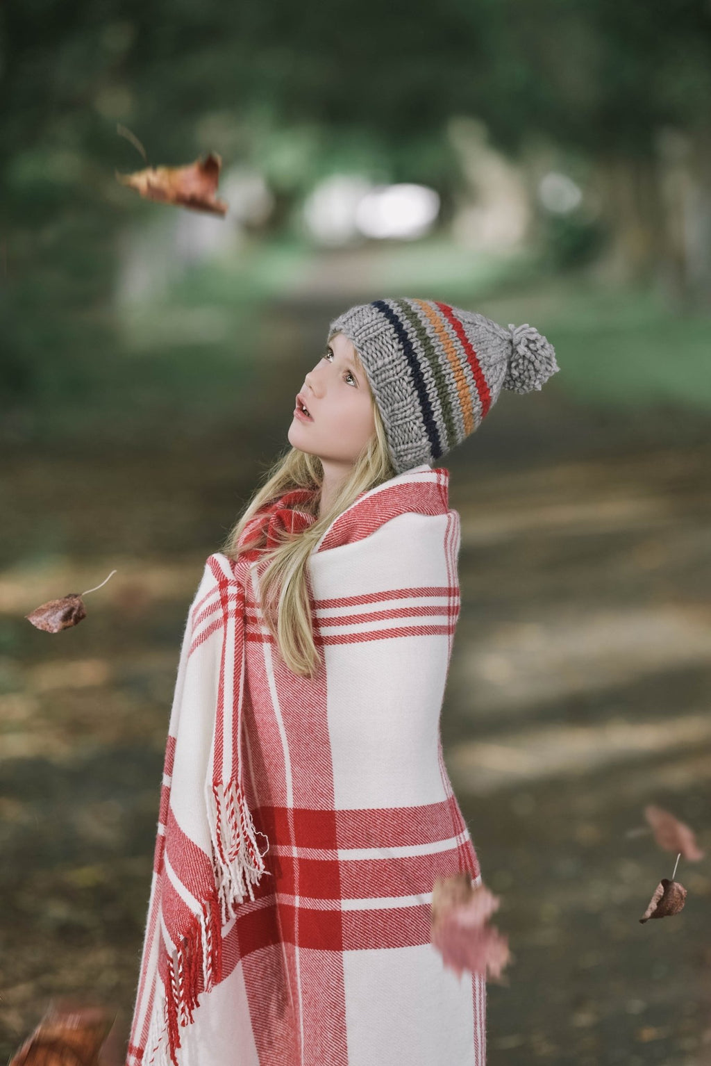 Rainbow Stripe Beanie Grey - Acorn Kids Accessories