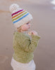 Rainbow Stripe Beanie Natural - Acorn Kids Accessories