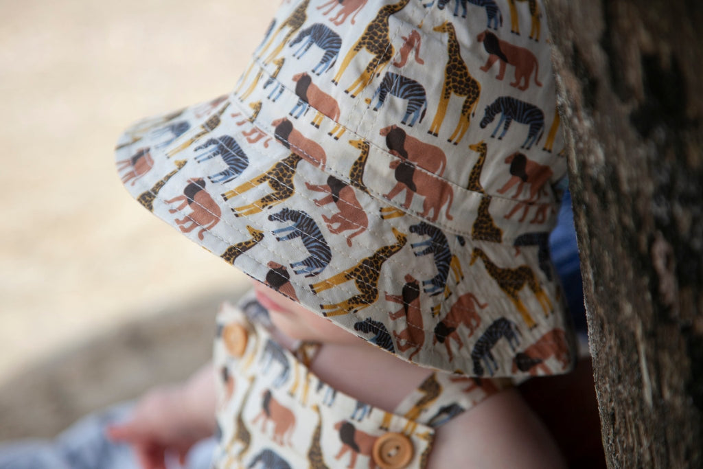 Safari Baby Sun Hat - Acorn Kids Accessories