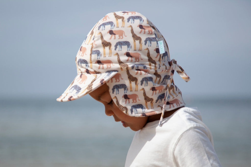 Safari Swim Flap Cap - Acorn Kids Accessories