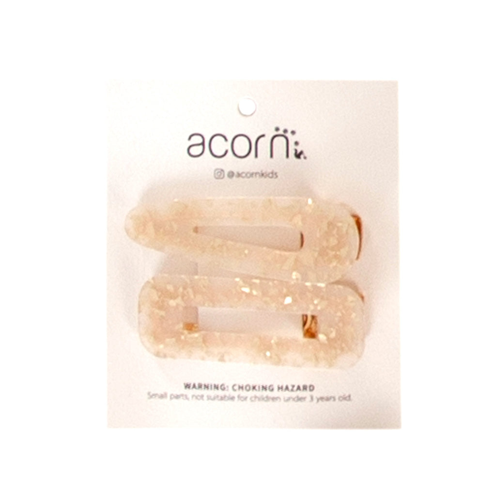Shell Hair Clip Gold and Cream - Acorn Kids Accessories