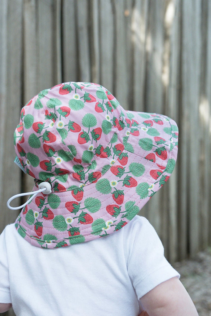 Strawberry Wide Brim Infant Sunhat - Acorn Kids Accessories