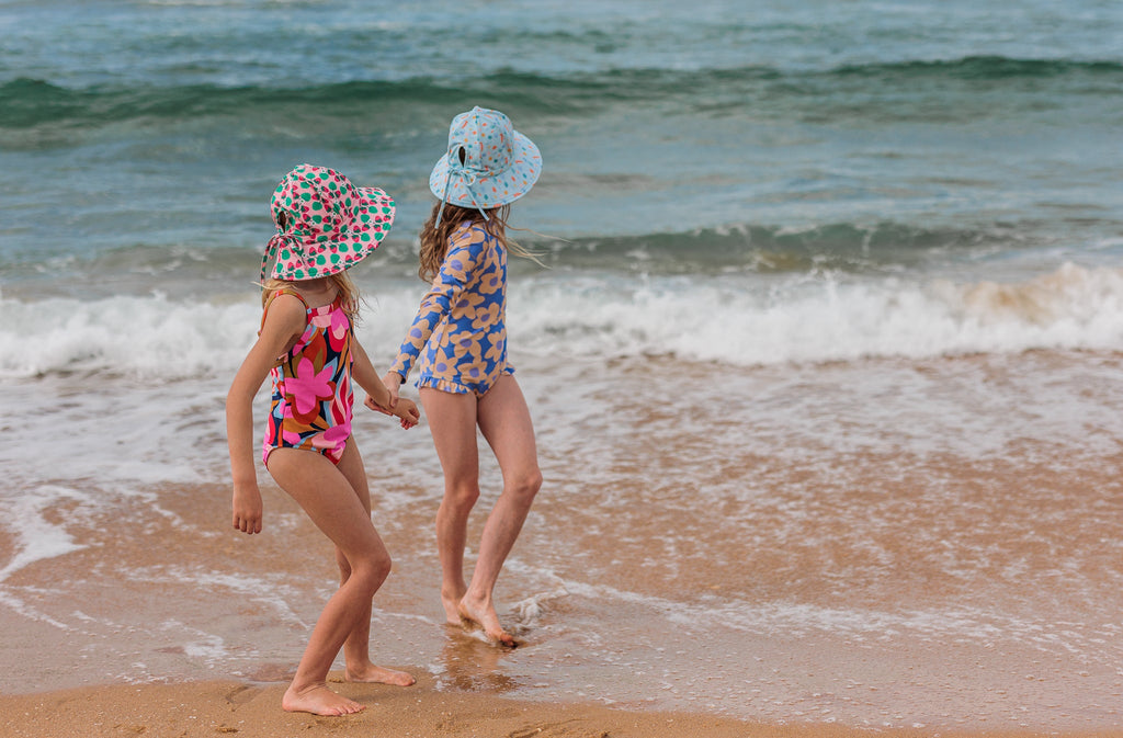 Strawberry Wide Brim Swim Hat - Acorn Kids Accessories