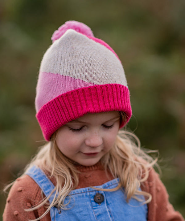 Stripes Beanie Pink - Acorn Kids Accessories