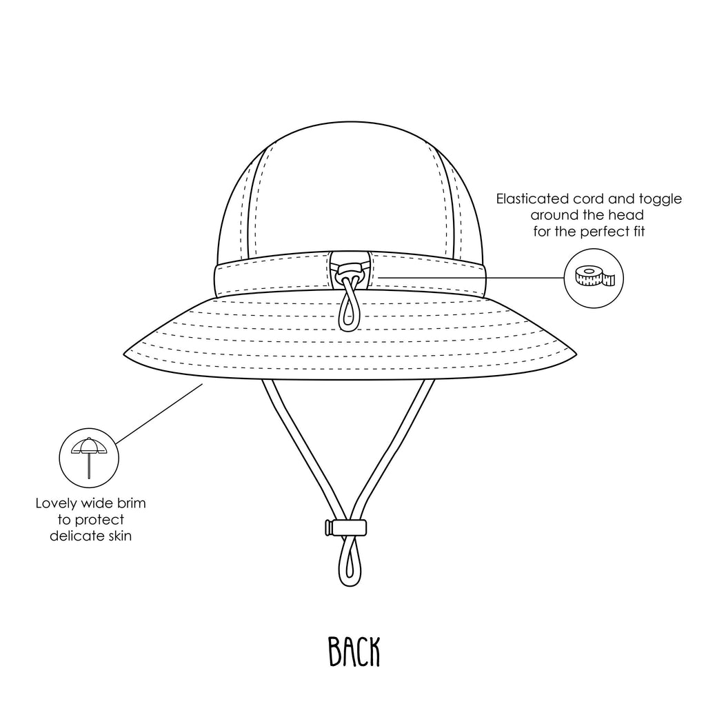 Sunrise Surfer Wide Brim Infant Sunhat - Acorn Kids Accessories