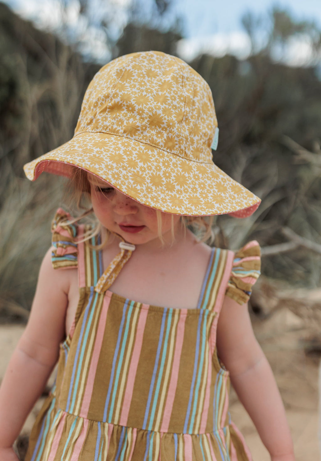 Sunset Garden Wide Brim Sunhat - Acorn Kids Accessories