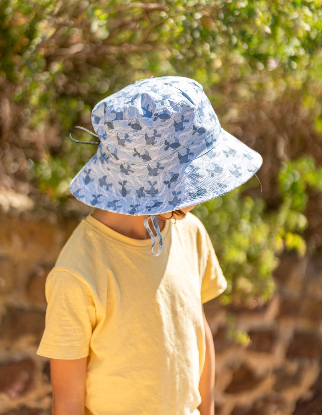 Swimming Fish Wide Brim Bucket Hat - Acorn Kids Accessories