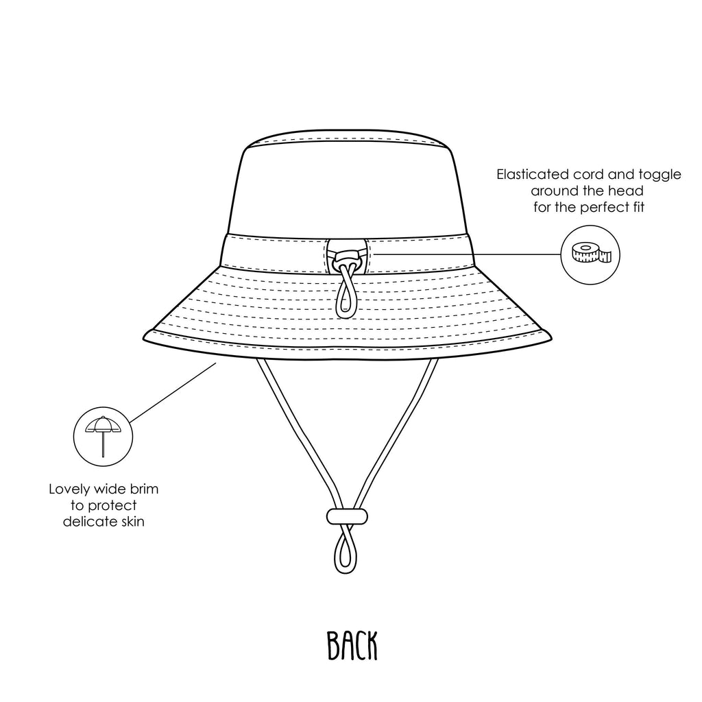 Swimming Fish Wide Brim Bucket Hat - Acorn Kids Accessories