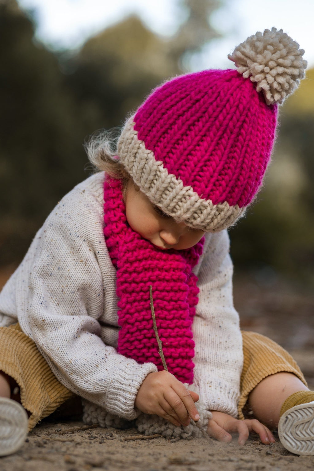 Traveller Chunky Beanie Fuschia - Acorn Kids Accessories