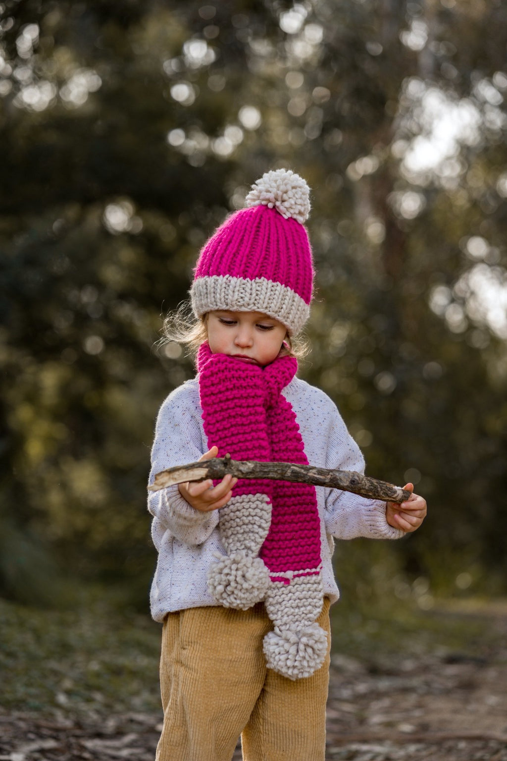 Traveller Chunky Beanie Fuschia - Acorn Kids Accessories