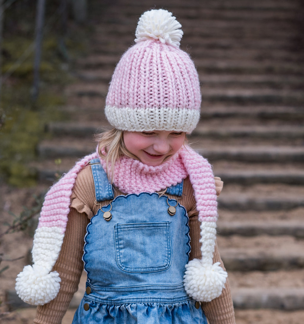 Traveller Chunky Beanie Pink - Acorn Kids Accessories