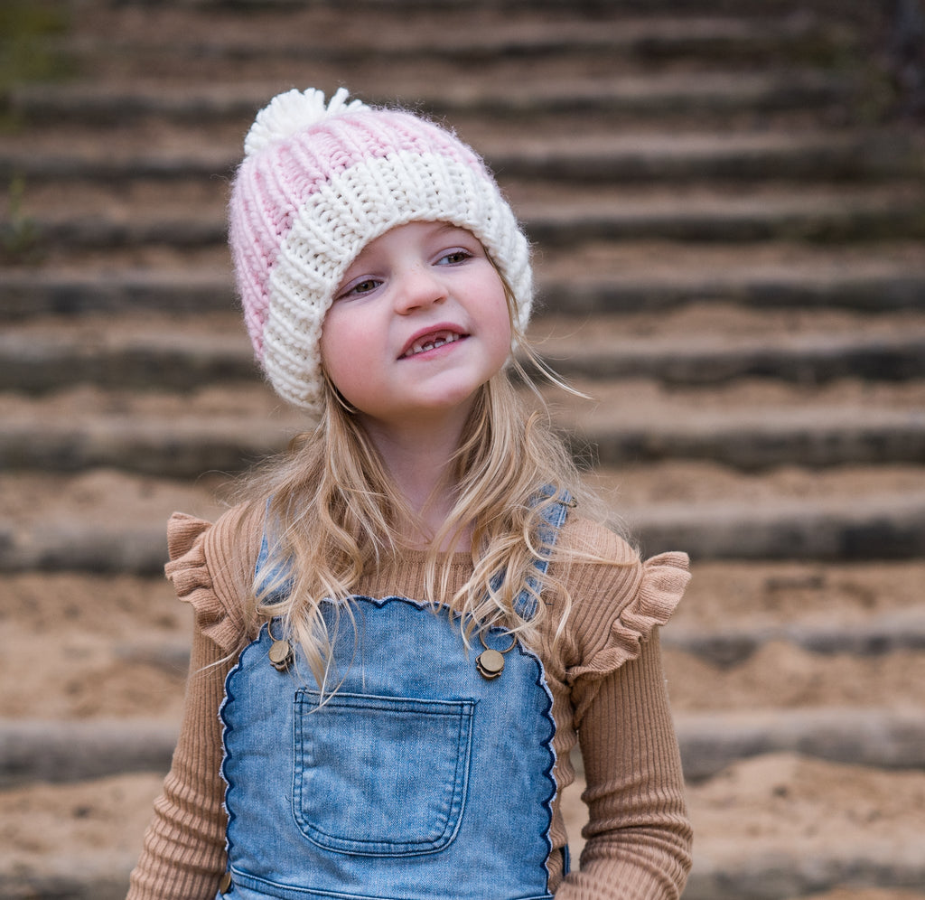Traveller Chunky Beanie Pink - Acorn Kids Accessories