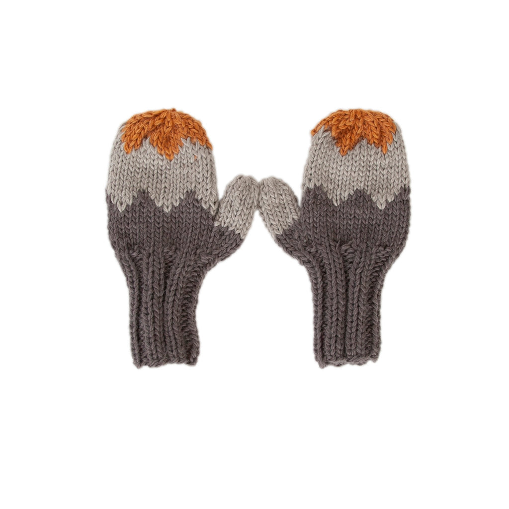 Zig Zag Mittens Grey - Acorn Kids Accessories